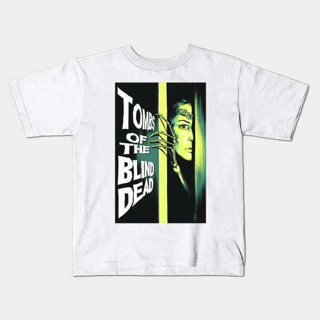 Tombs of the Blind Dead Movie Art Kids T-Shirt by PhilRayArt